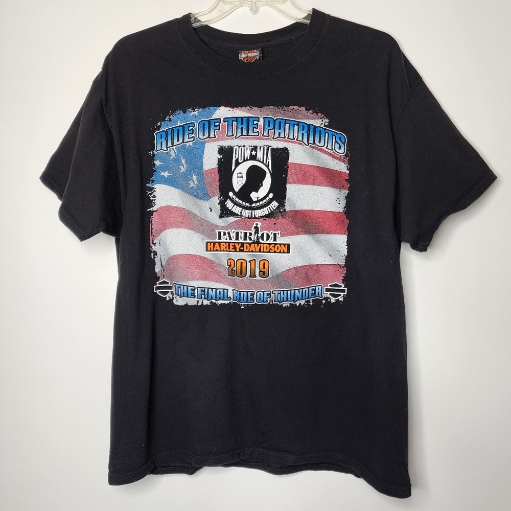 Harley-Davidson Ride of the Patriots 2019 black men's XL tshirt - Picture 3 of 7